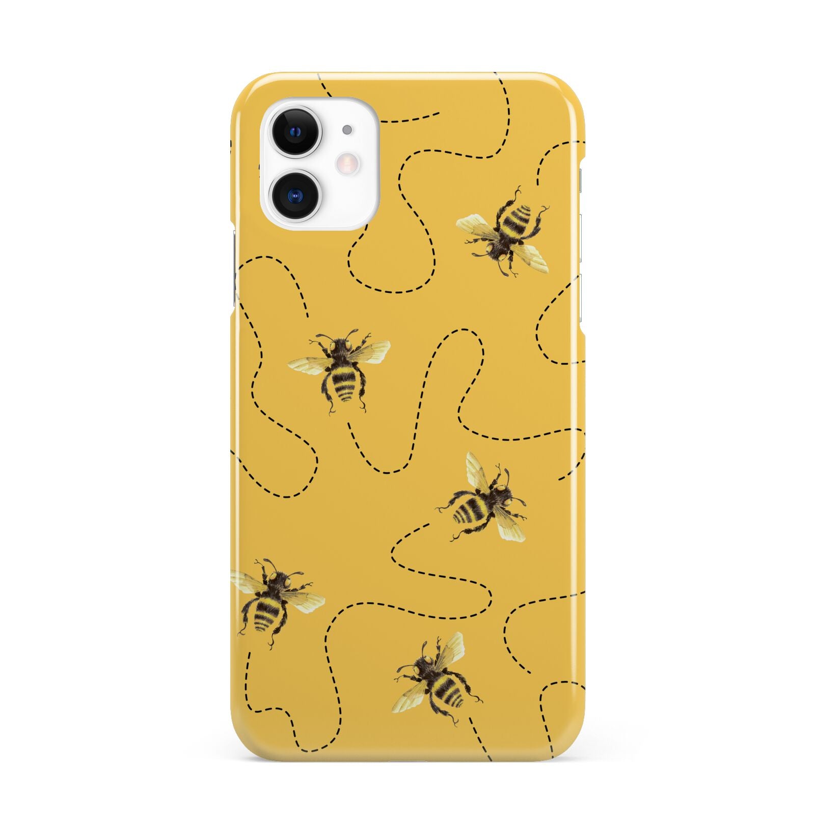 Flying Bees with Yellow Background iPhone 11 3D Snap Case