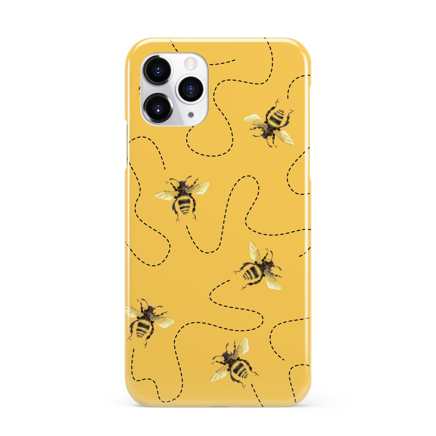 Flying Bees with Yellow Background iPhone 11 Pro 3D Snap Case