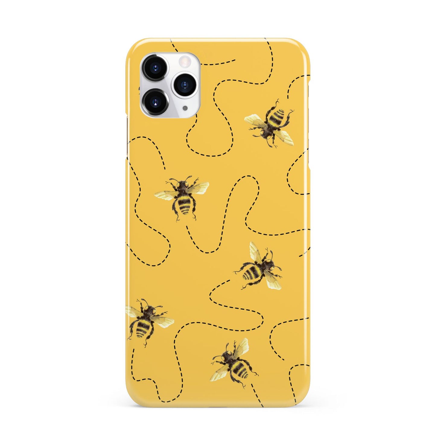 Flying Bees with Yellow Background iPhone 11 Pro Max 3D Snap Case