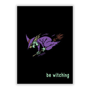 Flying Witches Greetings Card