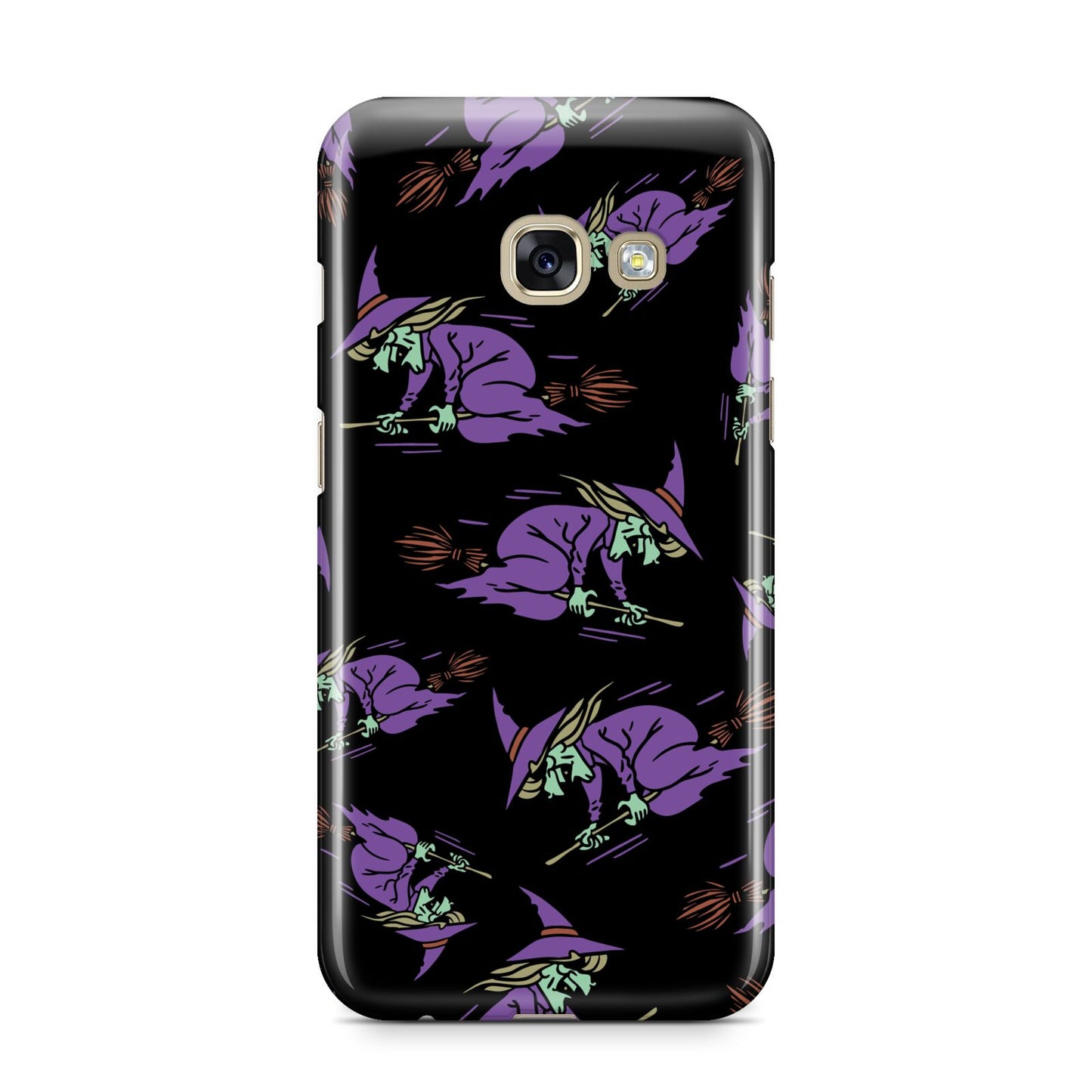 Flying Witches Samsung Galaxy A3 2017 Case on gold phone