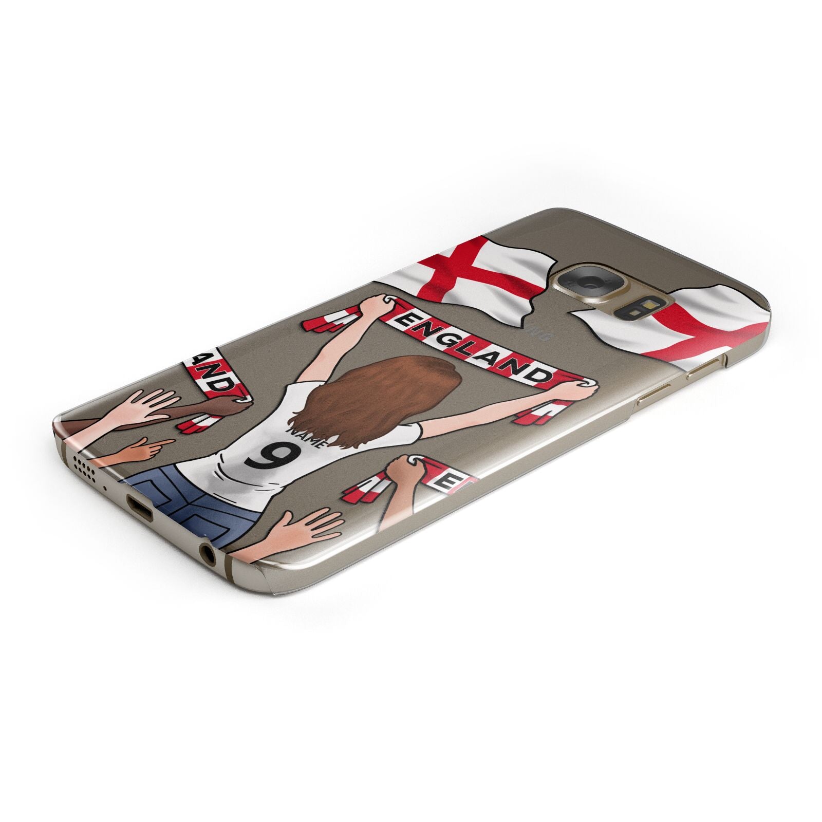 Football Supporter Personalised Protective Samsung Galaxy Case Angled Image