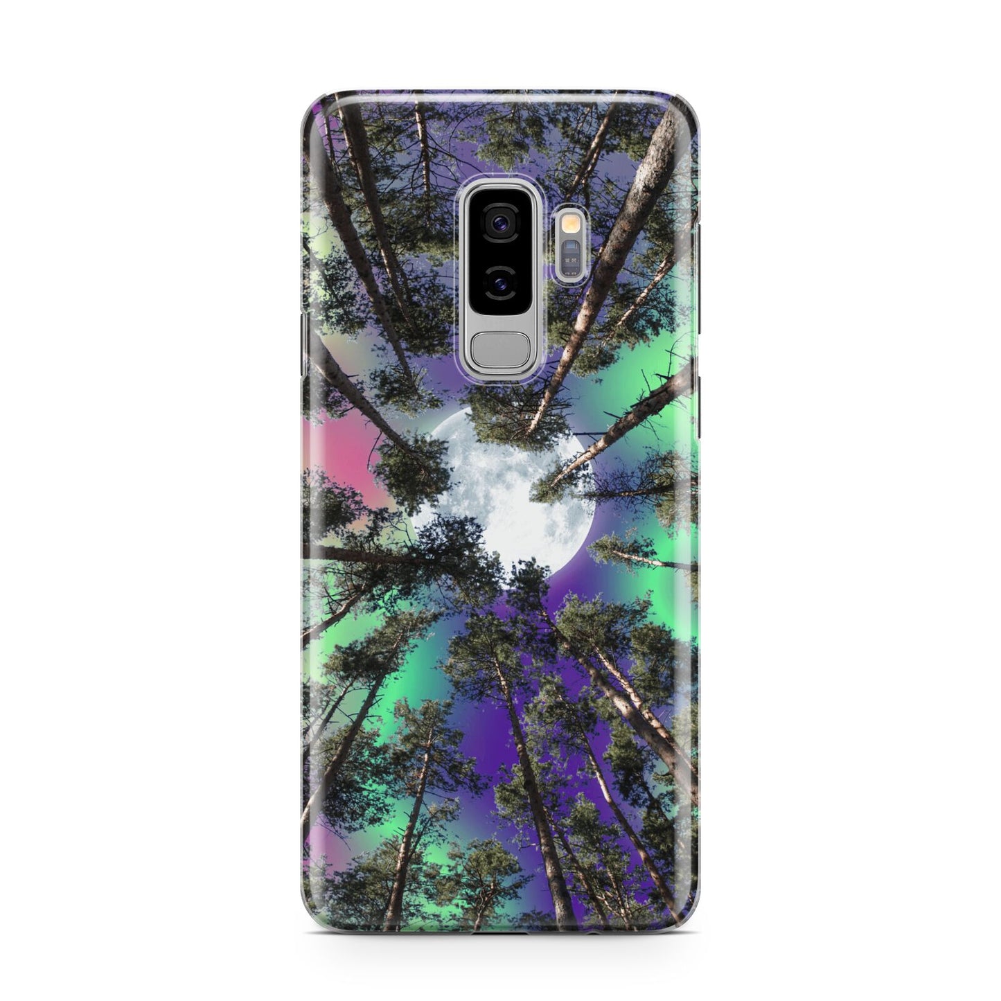 Forest Moon Samsung Galaxy S9 Plus Case on Silver phone