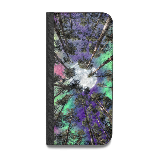 Forest Moon Vegan Leather Flip iPhone Case