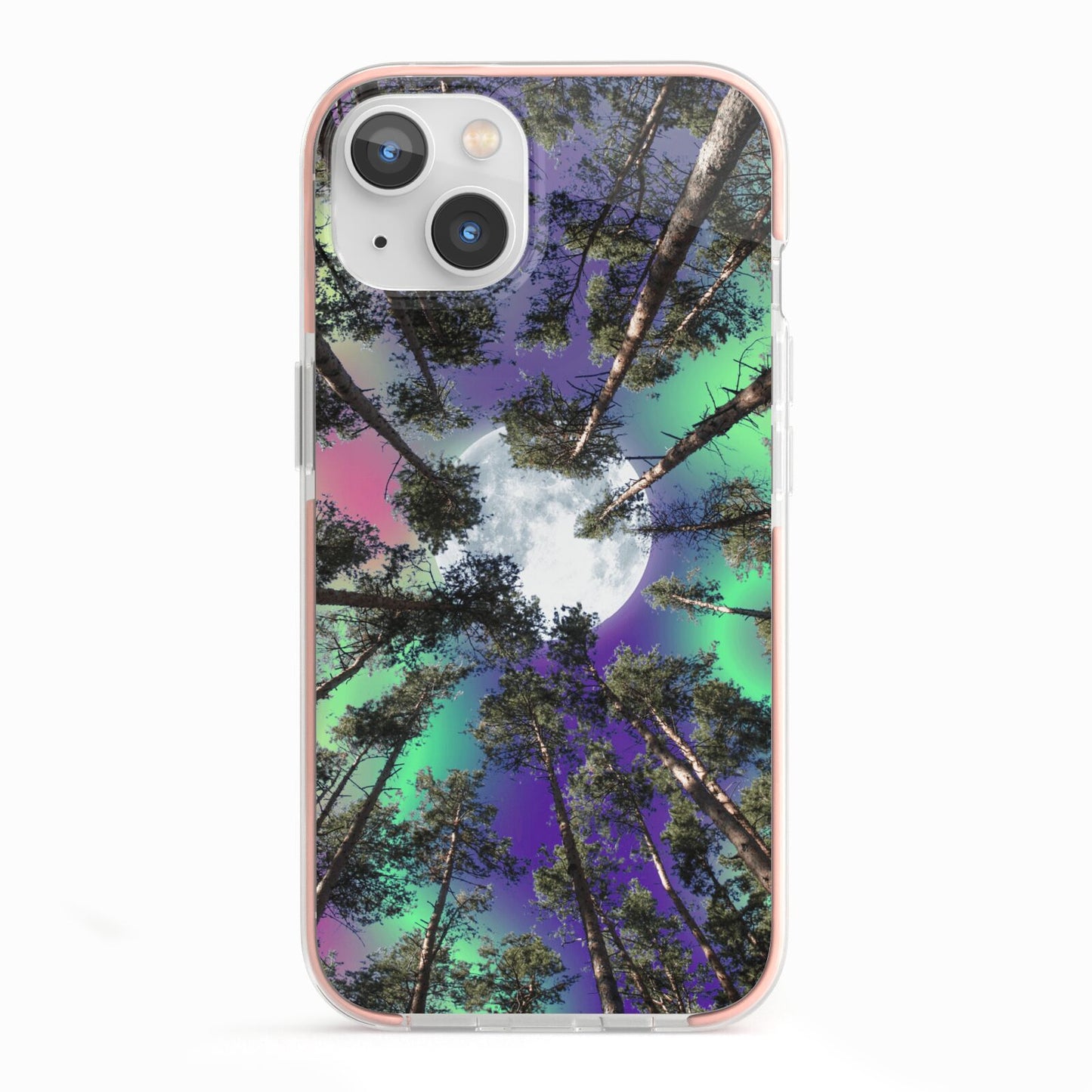 Forest Moon iPhone 13 TPU Impact Case with Pink Edges