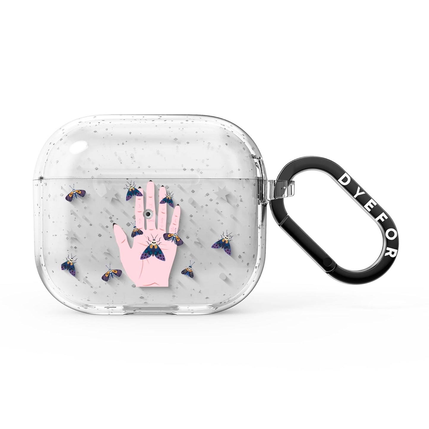 Fortune Teller Hands and Skull Moths AirPods Glitter Case 3rd Gen