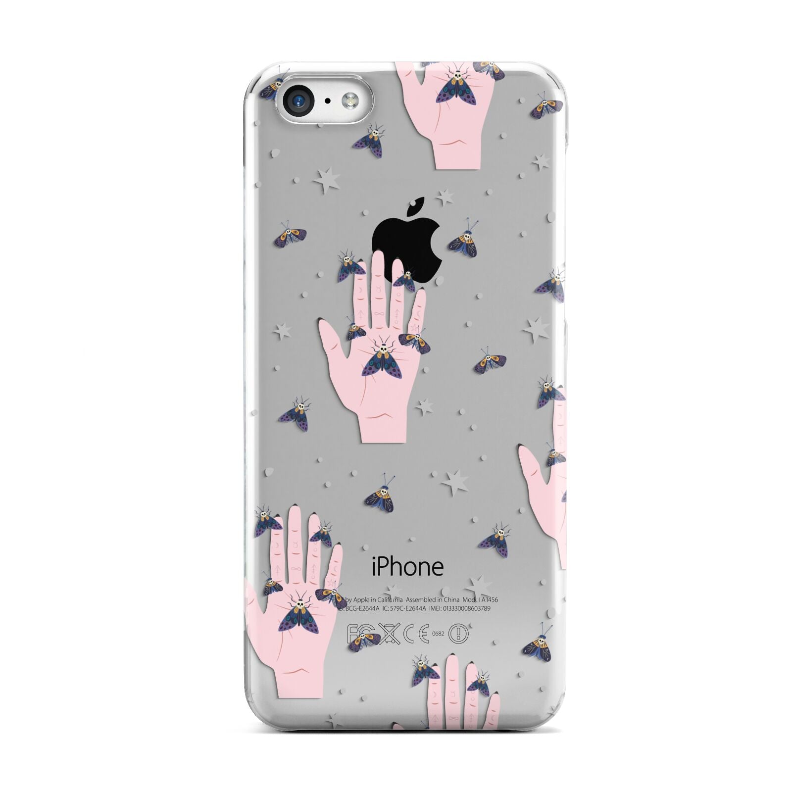 Fortune Teller Hands and Skull Moths Apple iPhone 5c Case