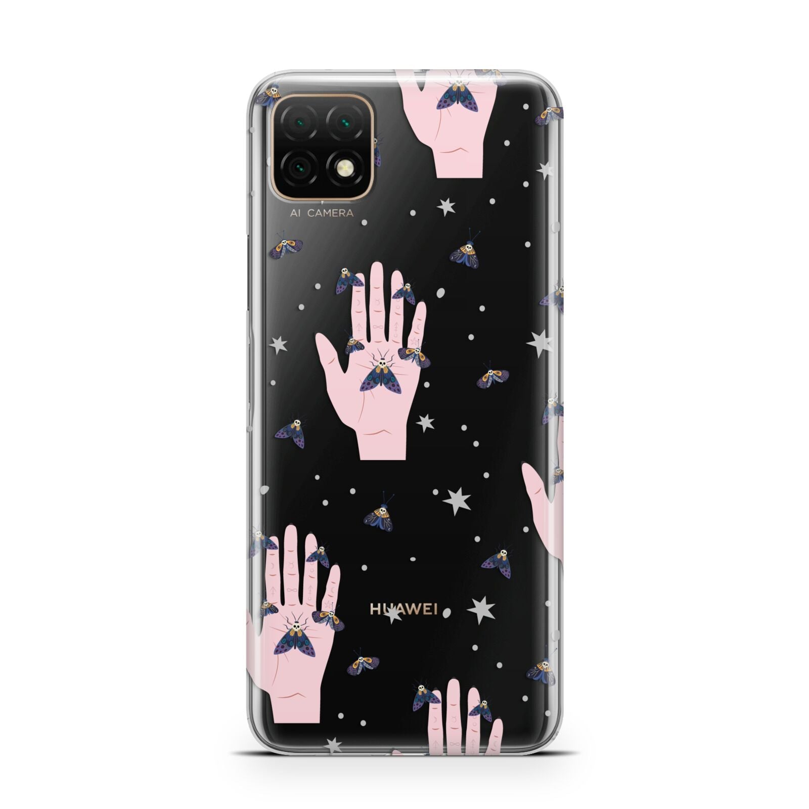 Fortune Teller Hands and Skull Moths Huawei Enjoy 20 Phone Case