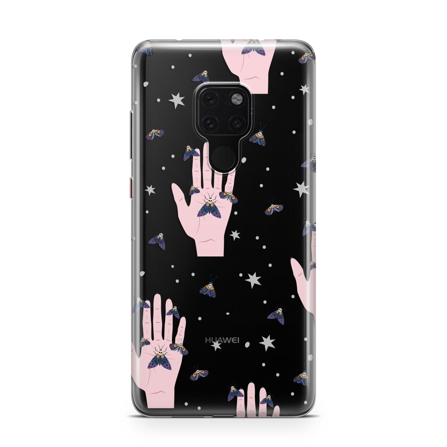 Fortune Teller Hands and Skull Moths Huawei Mate 20 Phone Case