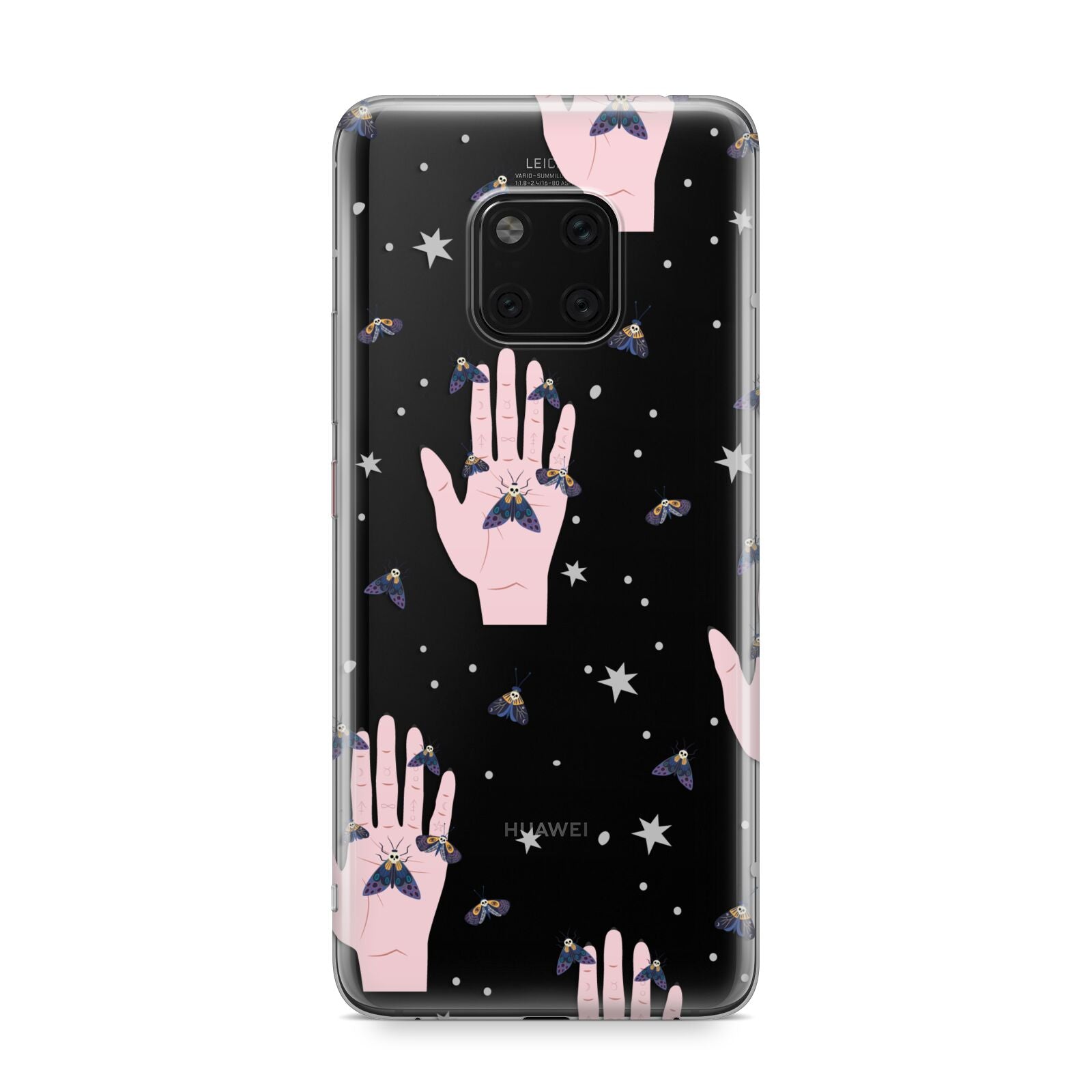 Fortune Teller Hands and Skull Moths Huawei Mate 20 Pro Phone Case