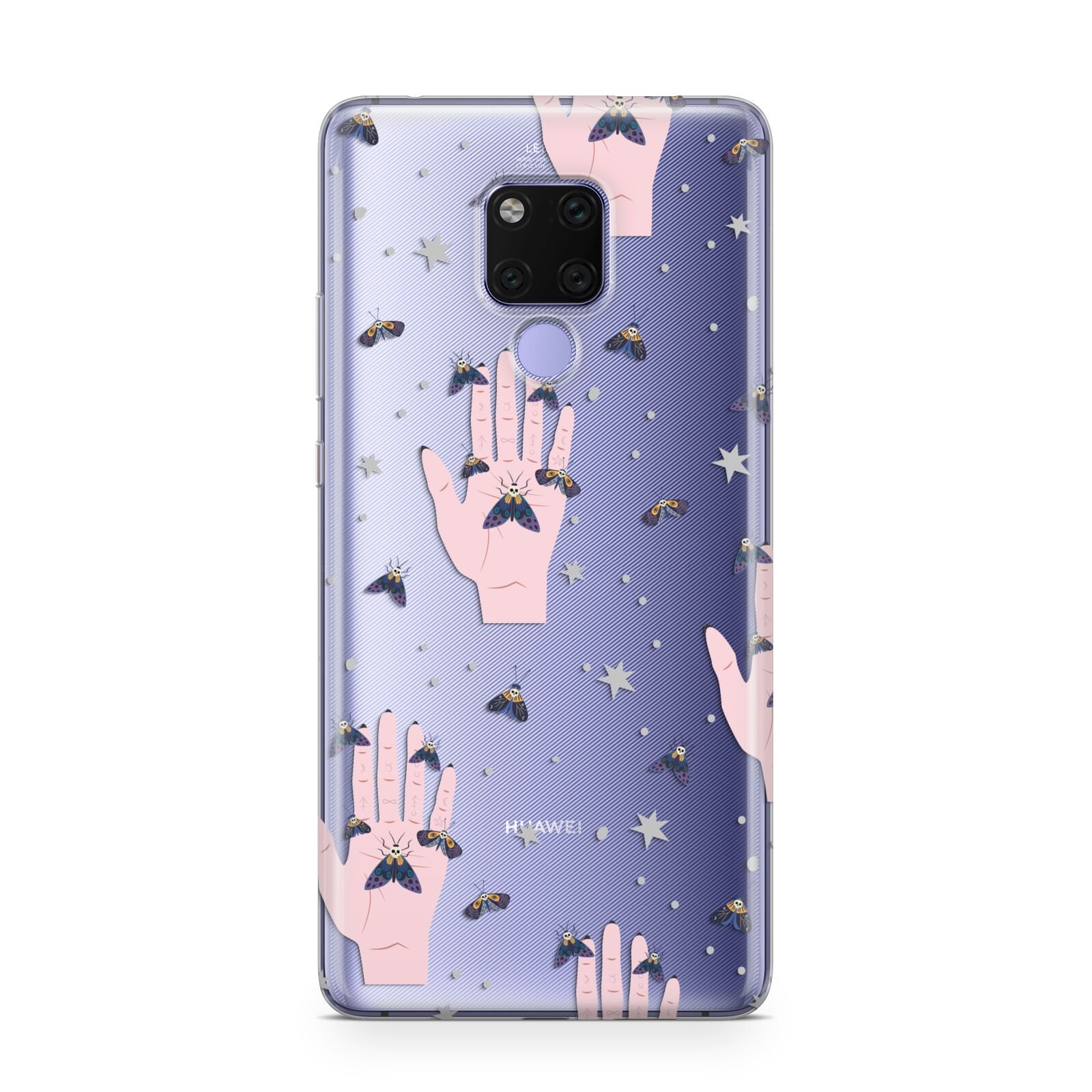 Fortune Teller Hands and Skull Moths Huawei Mate 20X Phone Case