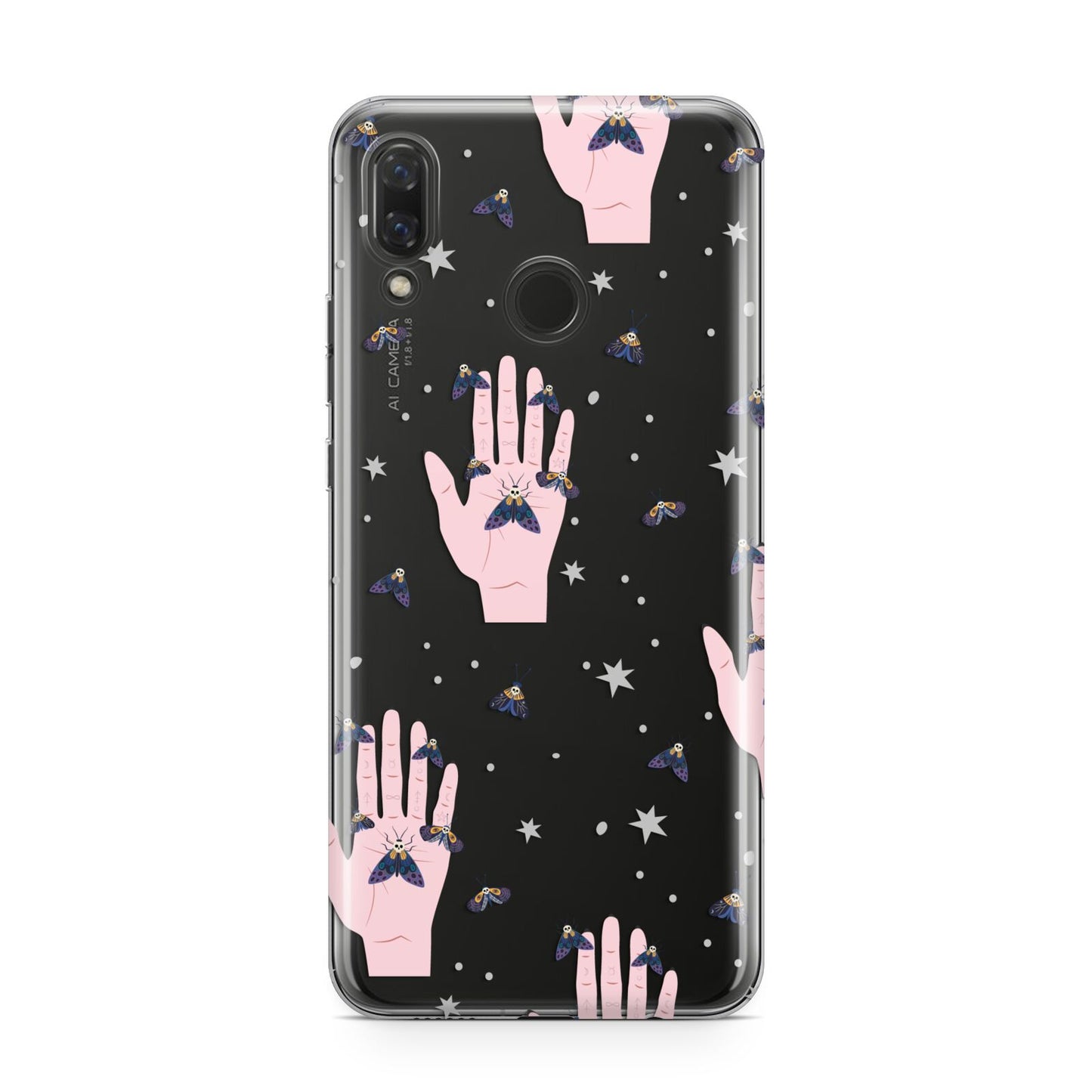 Fortune Teller Hands and Skull Moths Huawei Nova 3 Phone Case