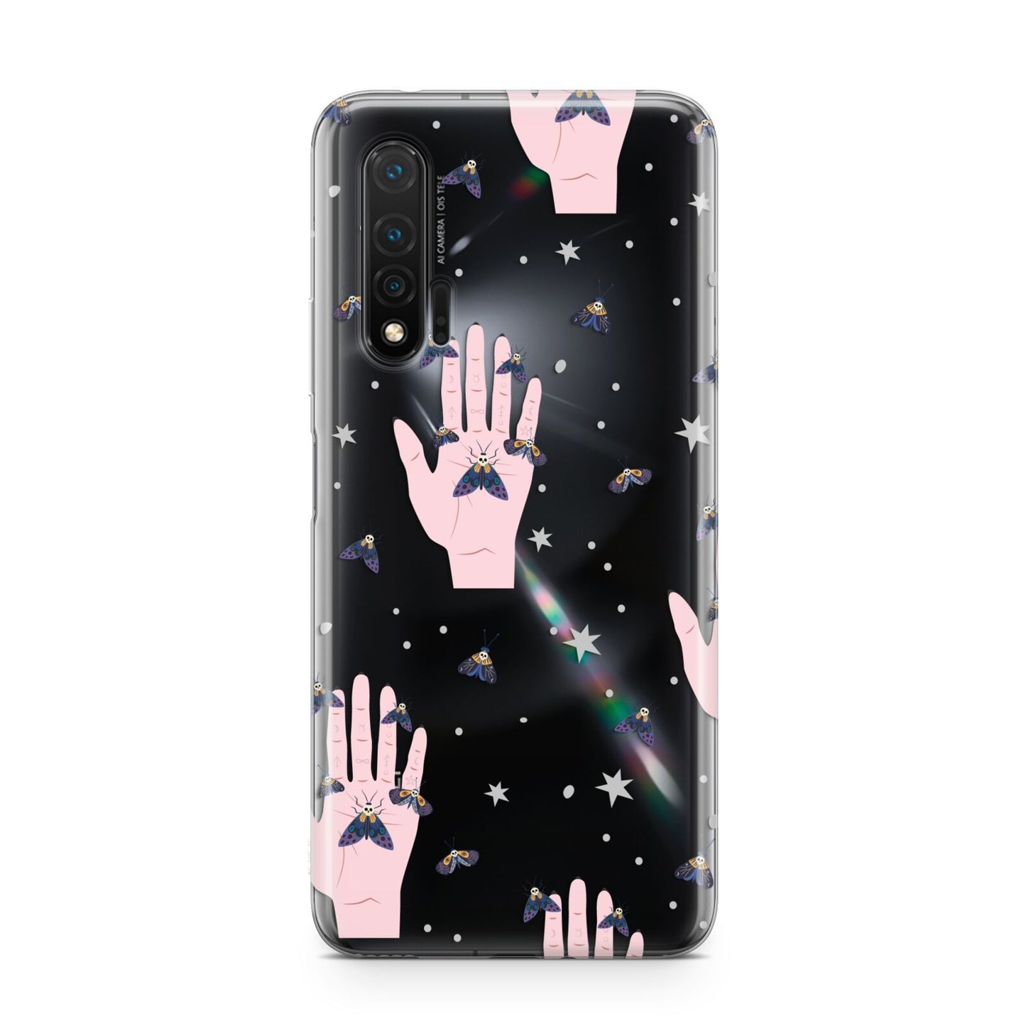 Fortune Teller Hands and Skull Moths Huawei Nova 6 Phone Case