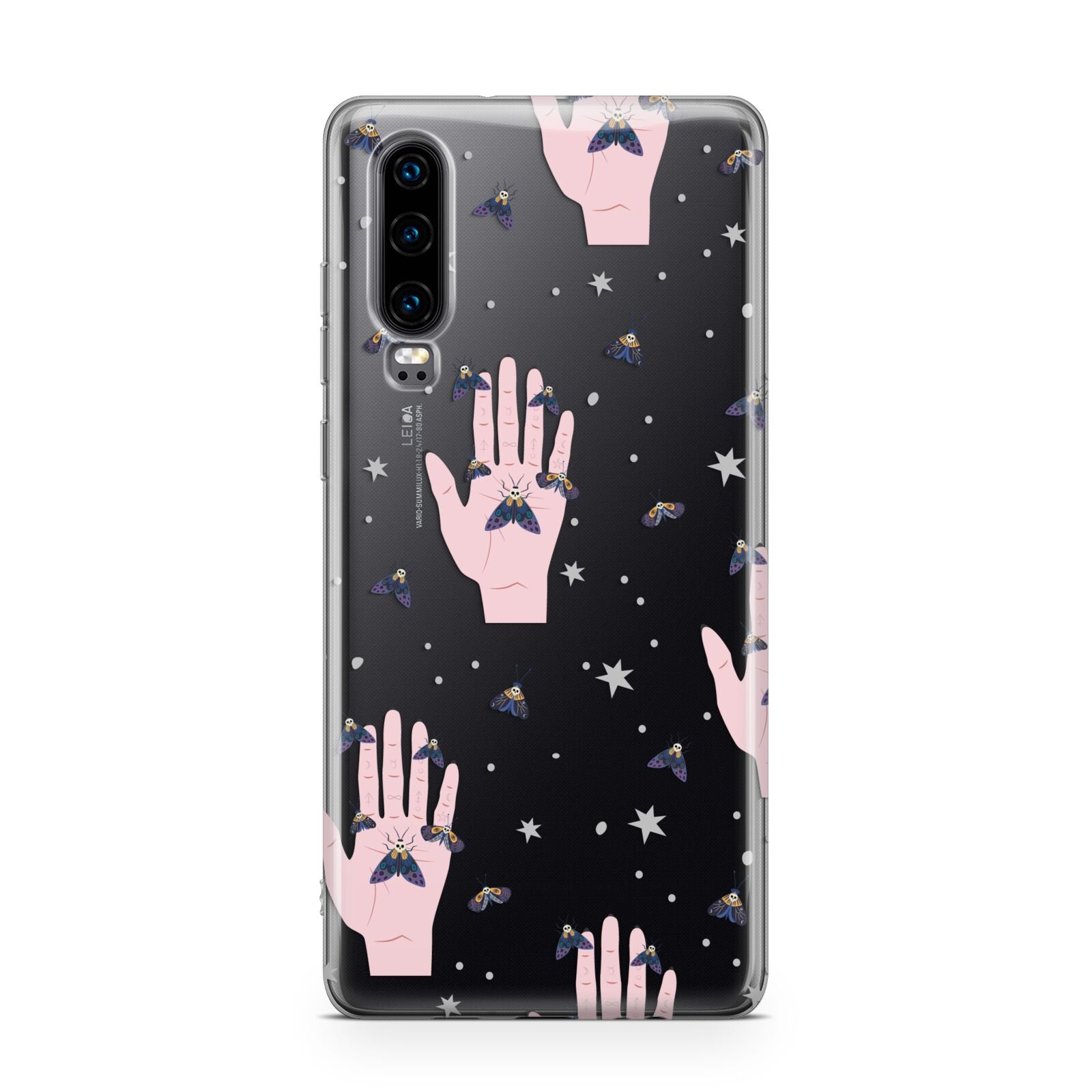 Fortune Teller Hands and Skull Moths Huawei P30 Phone Case