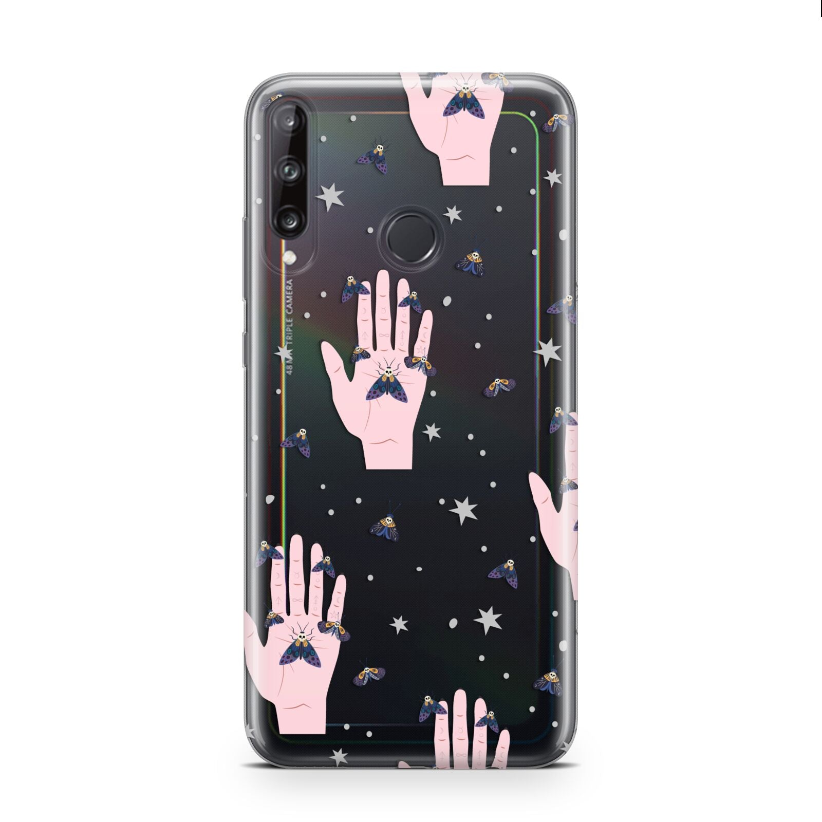 Fortune Teller Hands and Skull Moths Huawei P40 Lite E Phone Case