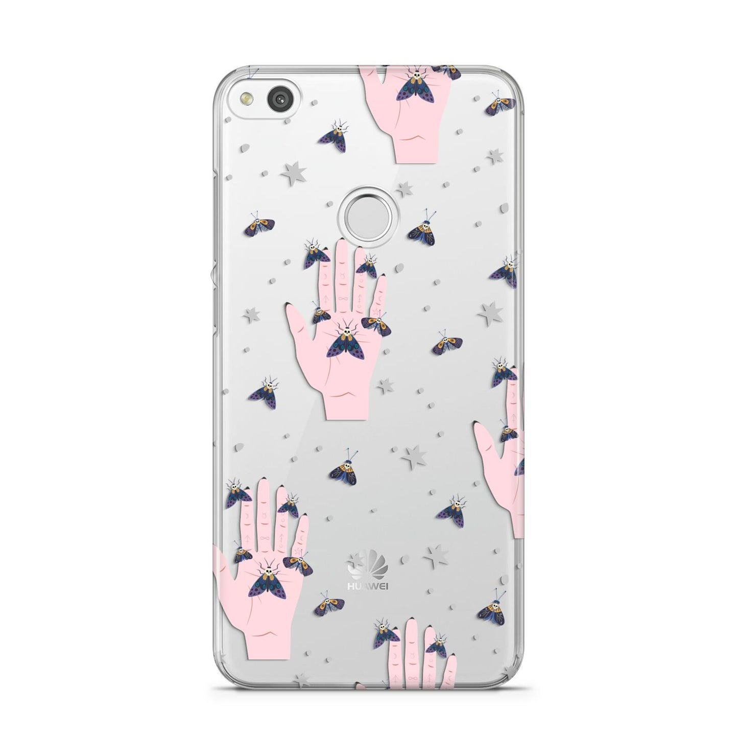 Fortune Teller Hands and Skull Moths Huawei P8 Lite Case