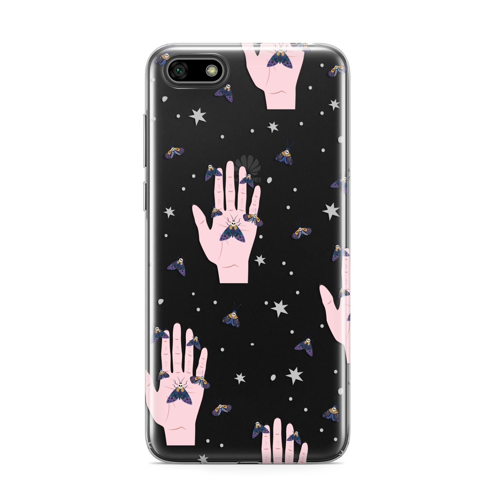 Fortune Teller Hands and Skull Moths Huawei Y5 Prime 2018 Phone Case