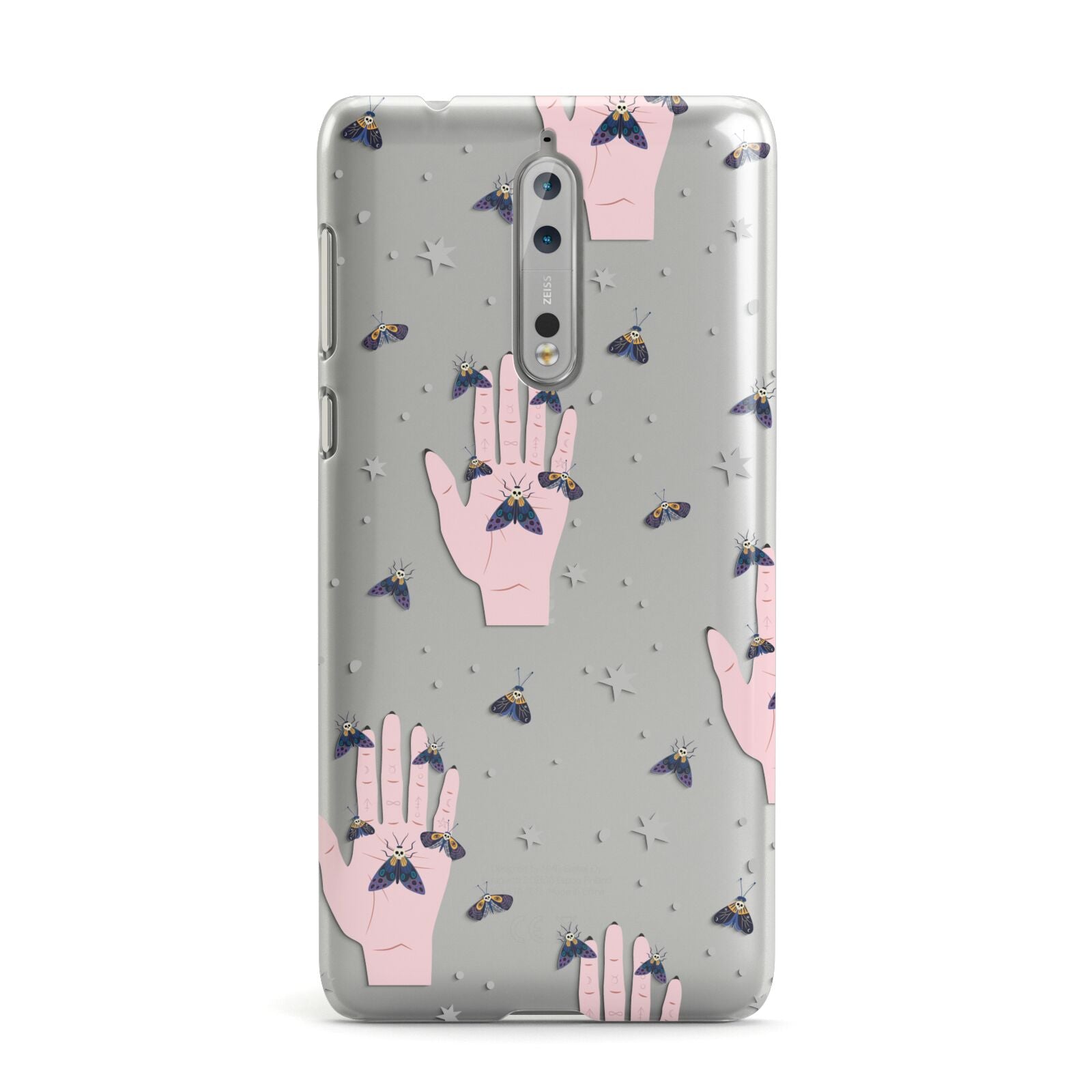 Fortune Teller Hands and Skull Moths Nokia Case