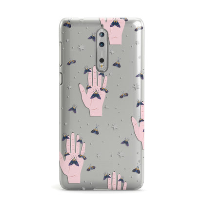 Fortune Teller Hands and Skull Moths Nokia Case