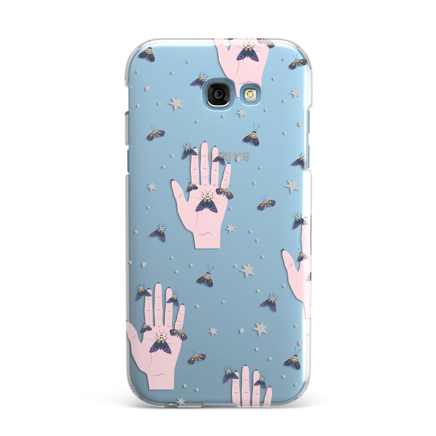 Fortune Teller Hands and Skull Moths Samsung Galaxy A7 2017 Case