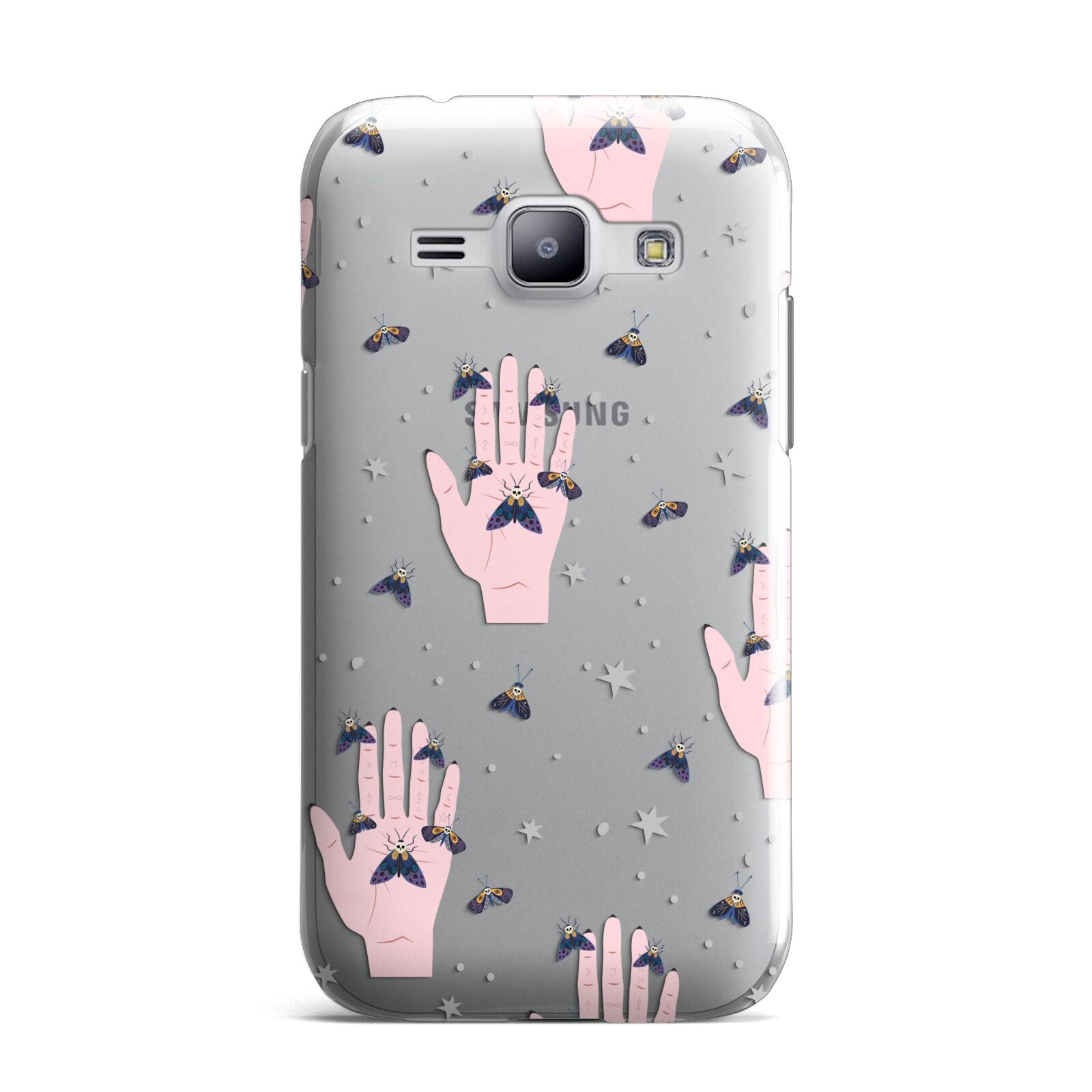 Fortune Teller Hands and Skull Moths Samsung Galaxy J1 2015 Case