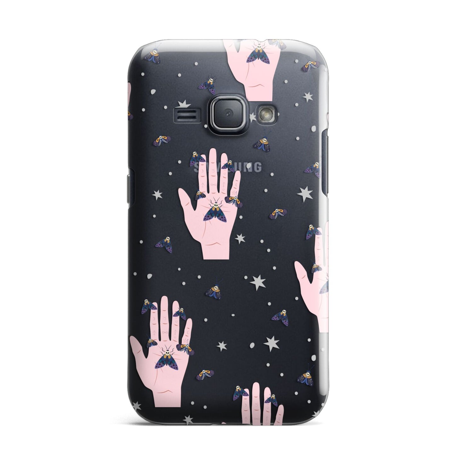 Fortune Teller Hands and Skull Moths Samsung Galaxy J1 2016 Case