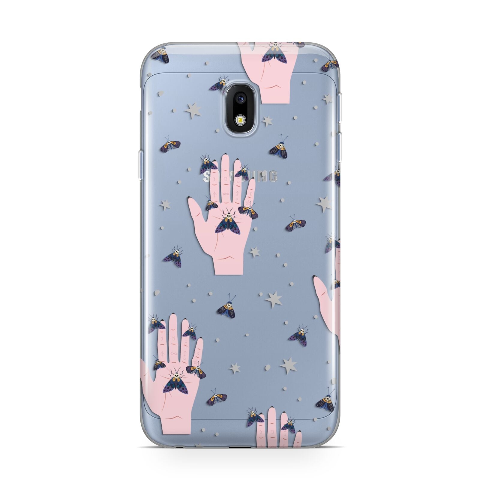 Fortune Teller Hands and Skull Moths Samsung Galaxy J3 2017 Case