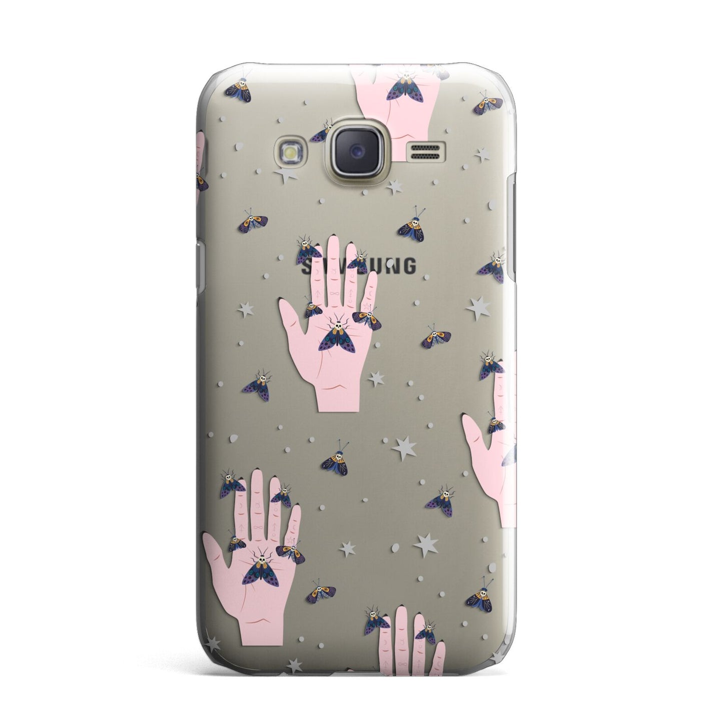 Fortune Teller Hands and Skull Moths Samsung Galaxy J7 Case