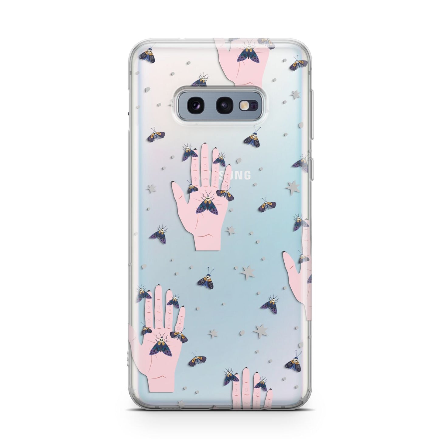 Fortune Teller Hands and Skull Moths Samsung Galaxy S10E Case