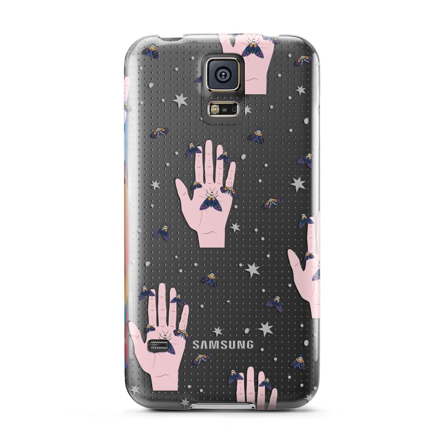 Fortune Teller Hands and Skull Moths Samsung Galaxy S5 Case