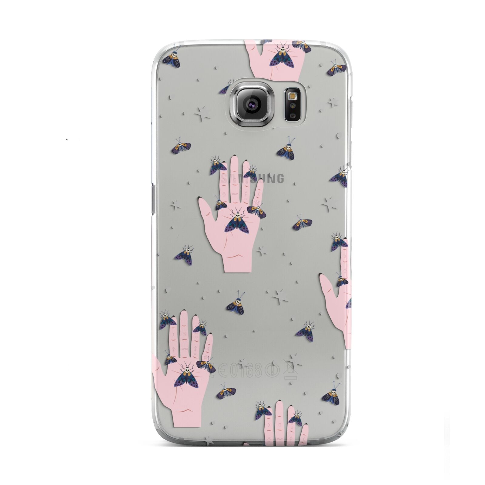 Fortune Teller Hands and Skull Moths Samsung Galaxy S6 Case