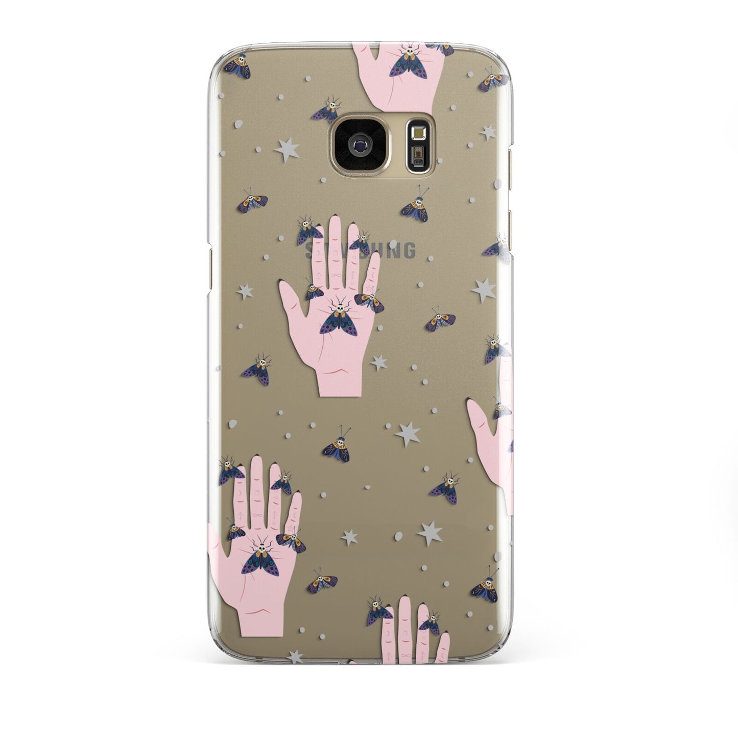 Fortune Teller Hands and Skull Moths Samsung Galaxy S7 Edge Case