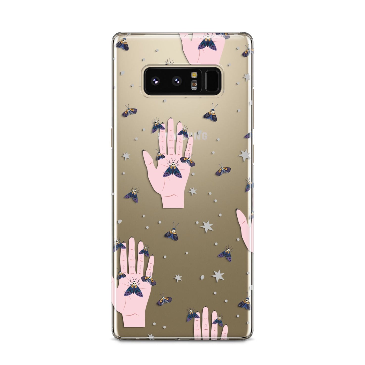 Fortune Teller Hands and Skull Moths Samsung Galaxy S8 Case