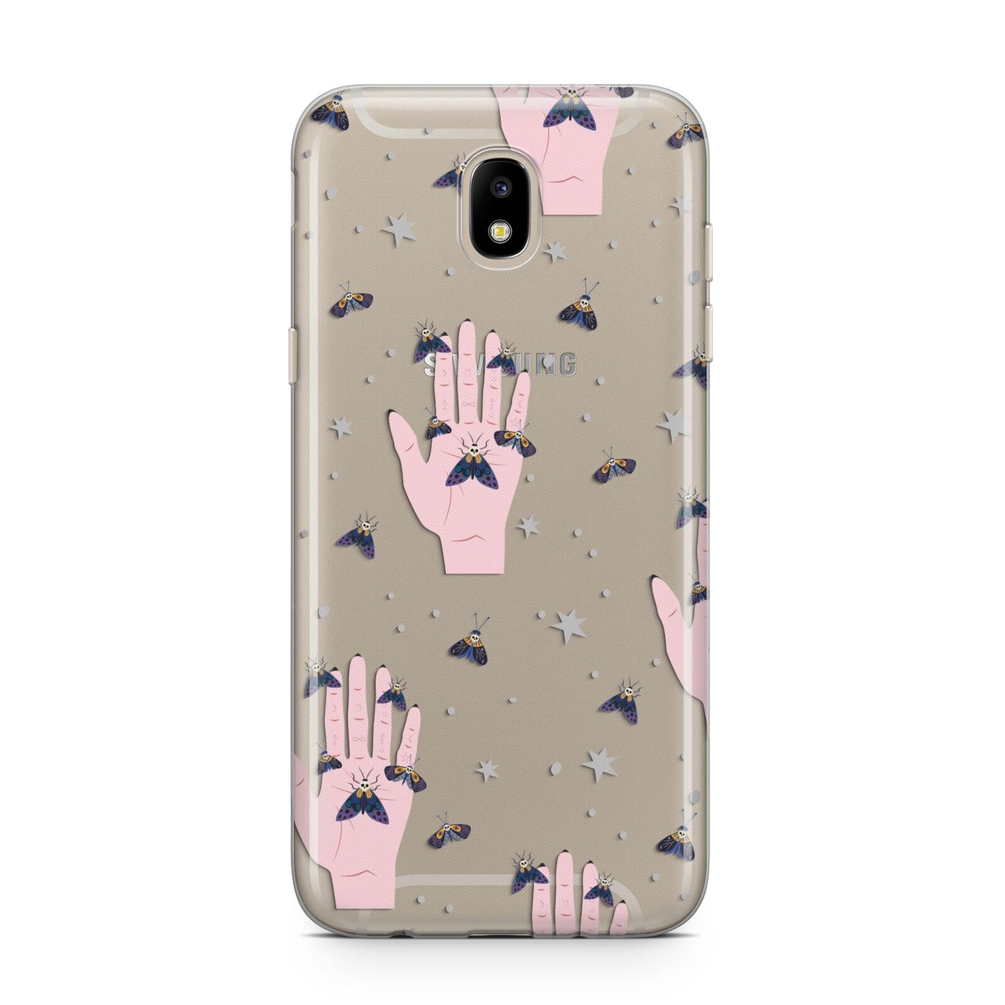 Fortune Teller Hands and Skull Moths Samsung J5 2017 Case