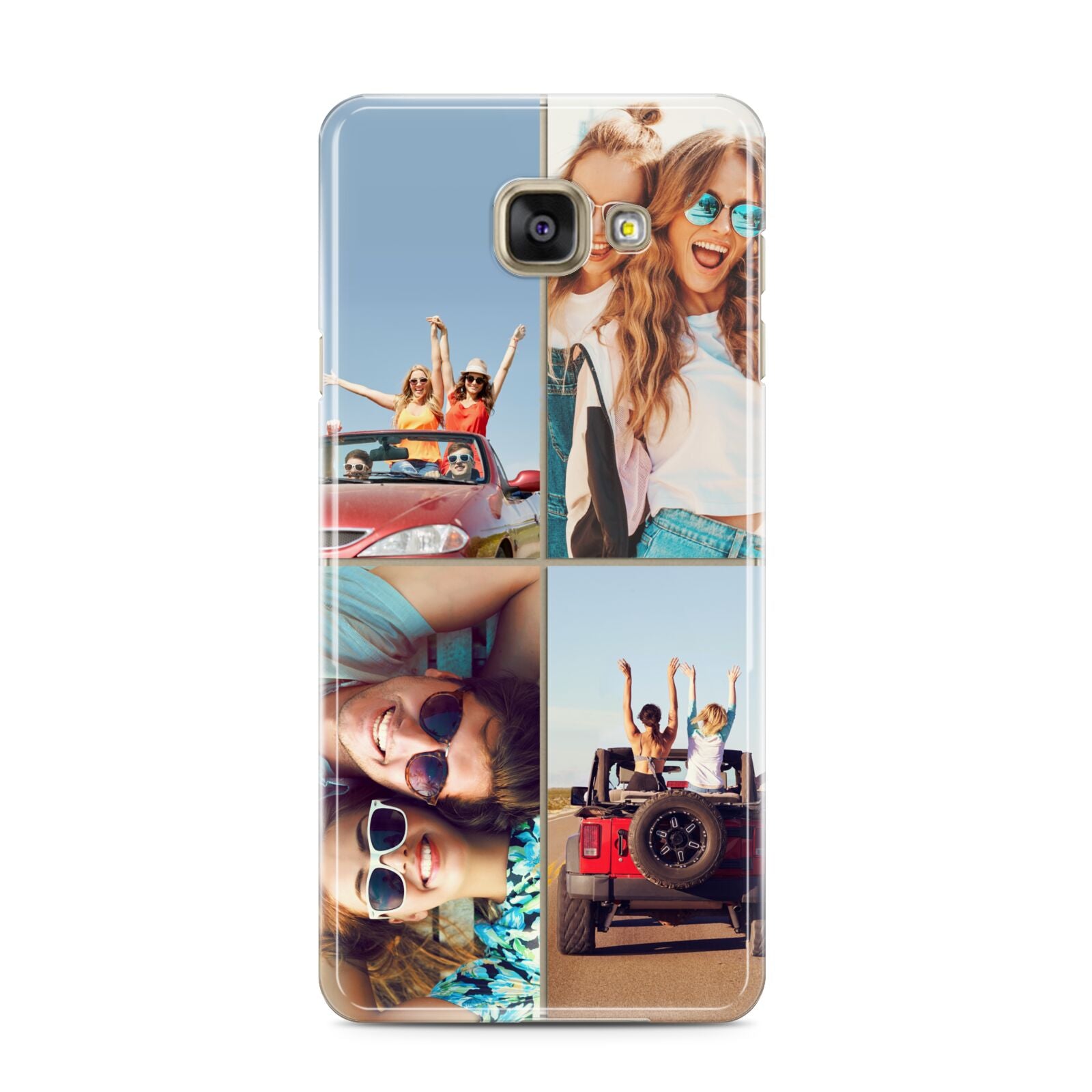 Four Photo Samsung Galaxy A3 2016 Case on gold phone