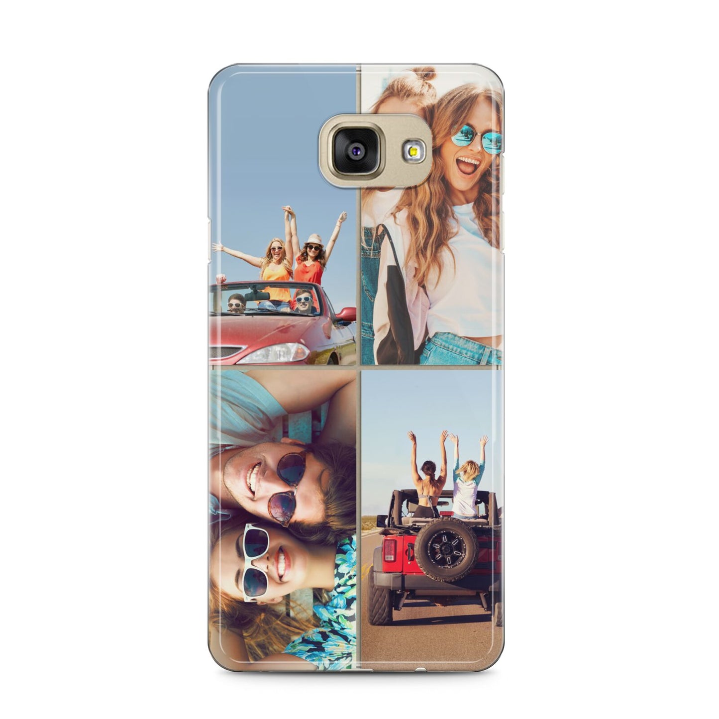 Four Photo Samsung Galaxy A5 2016 Case on gold phone