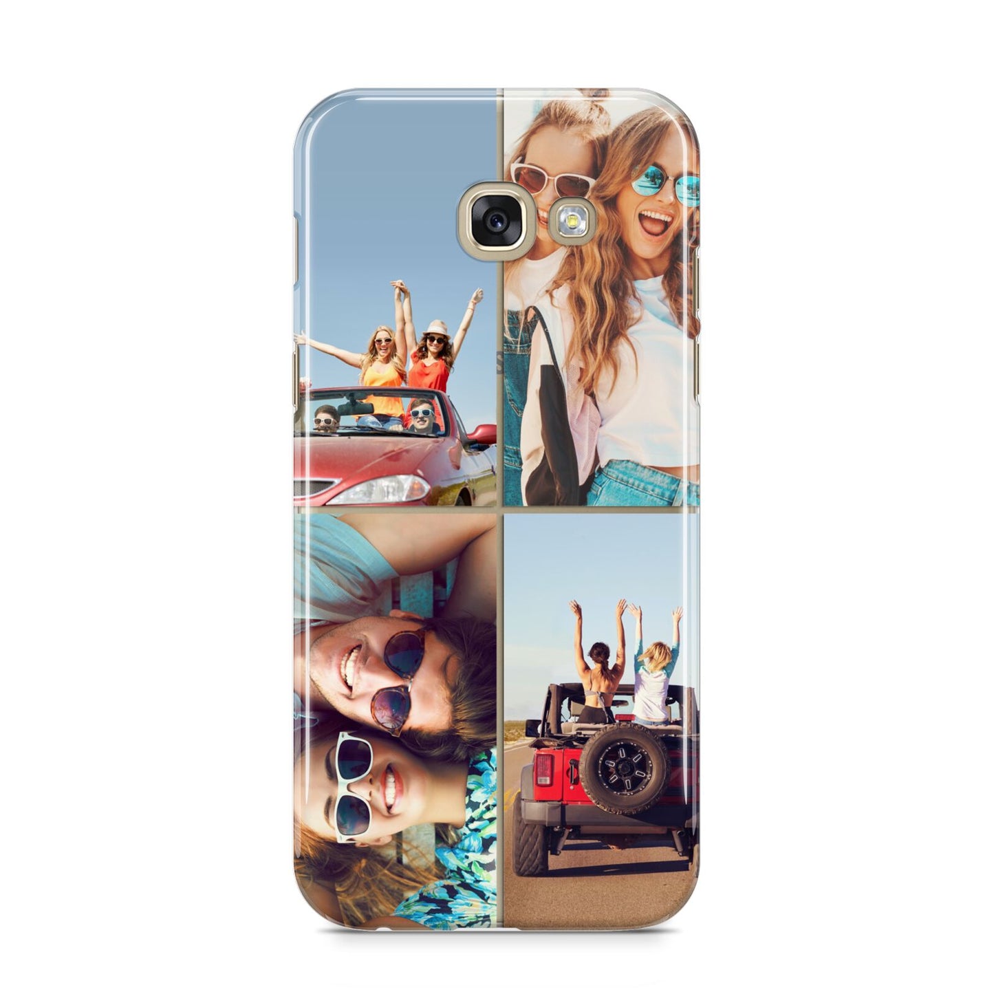 Four Photo Samsung Galaxy A5 2017 Case on gold phone