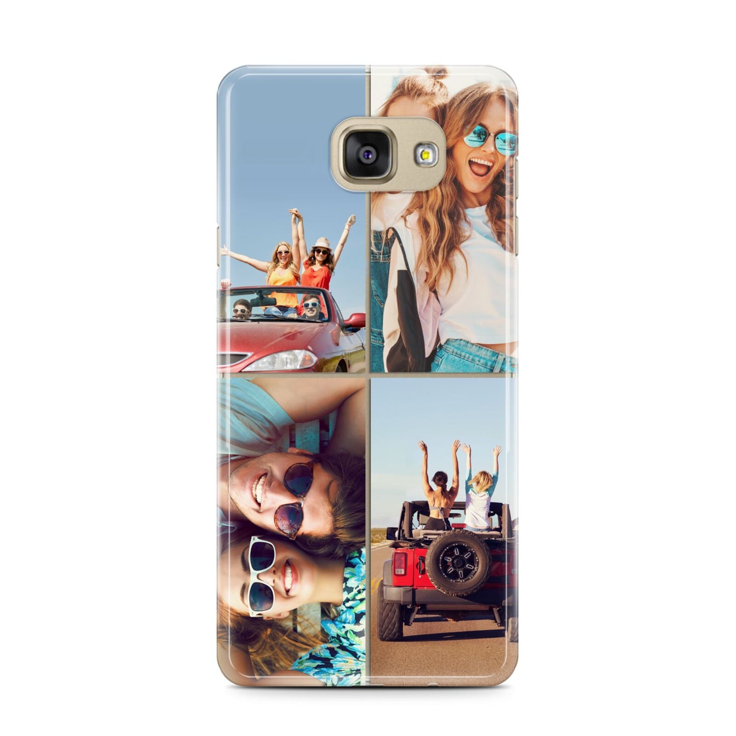 Four Photo Samsung Galaxy A7 2016 Case on gold phone