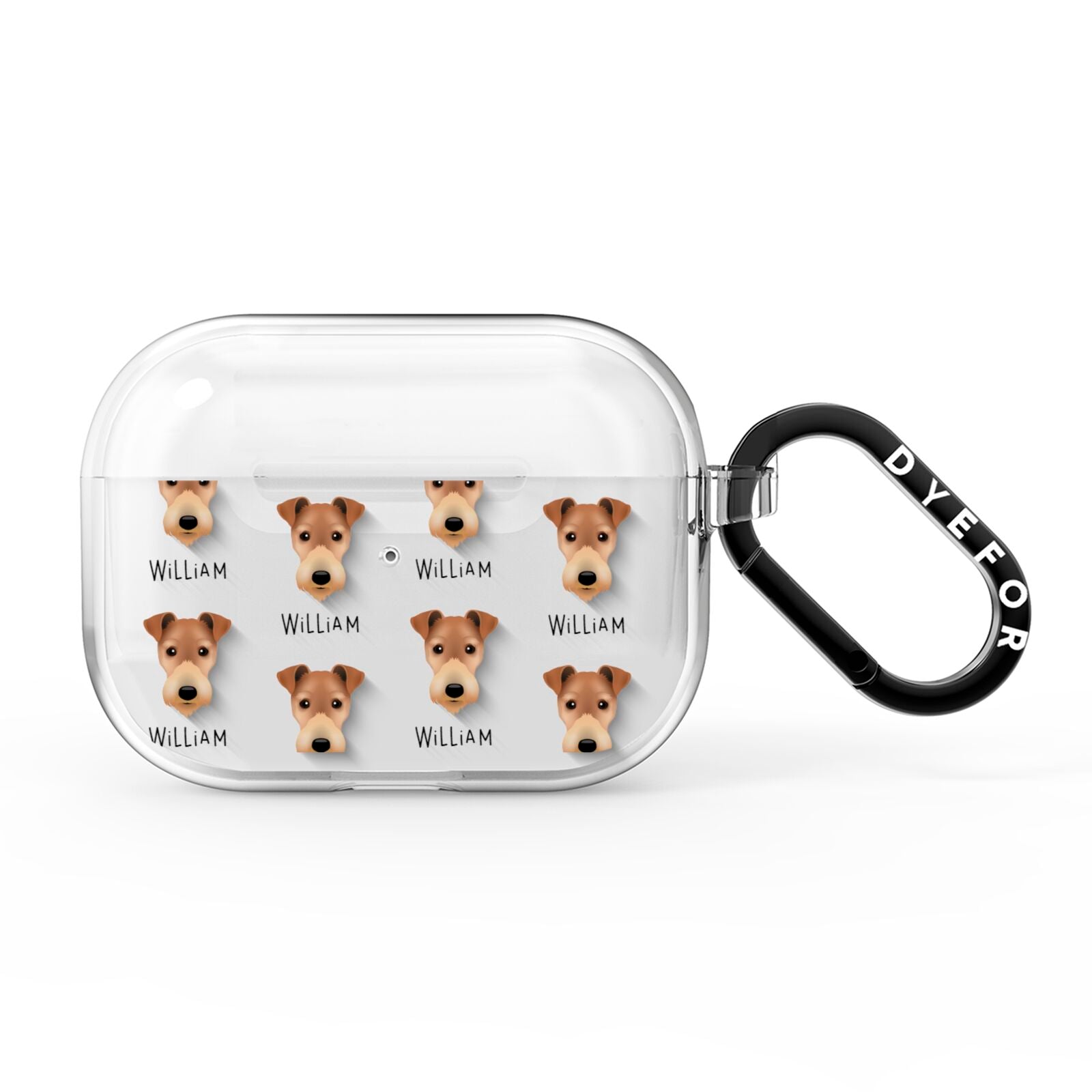 Fox Terrier Icon with Name AirPods Pro Clear Case