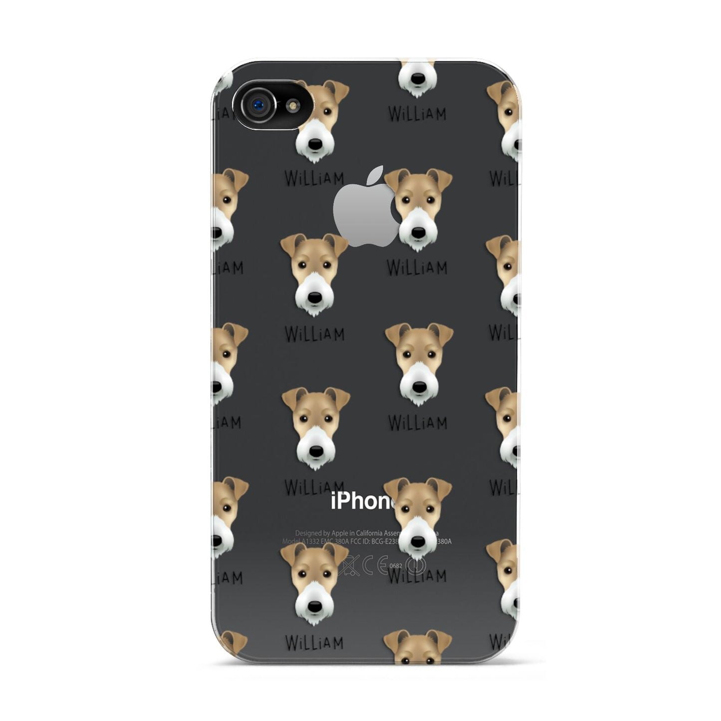 Fox Terrier Icon with Name Apple iPhone 4s Case