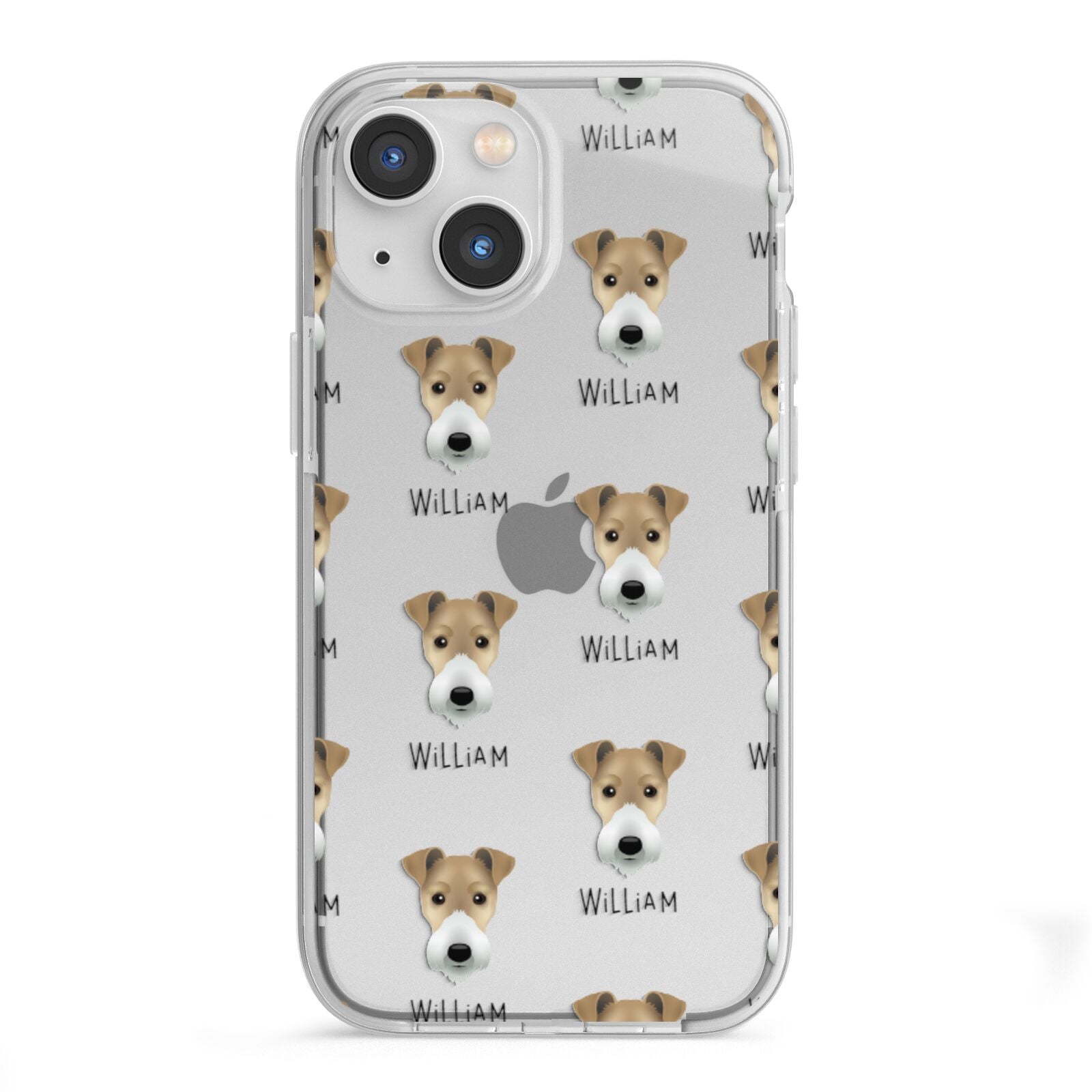 Fox Terrier Icon with Name iPhone 13 Mini TPU Impact Case with White Edges