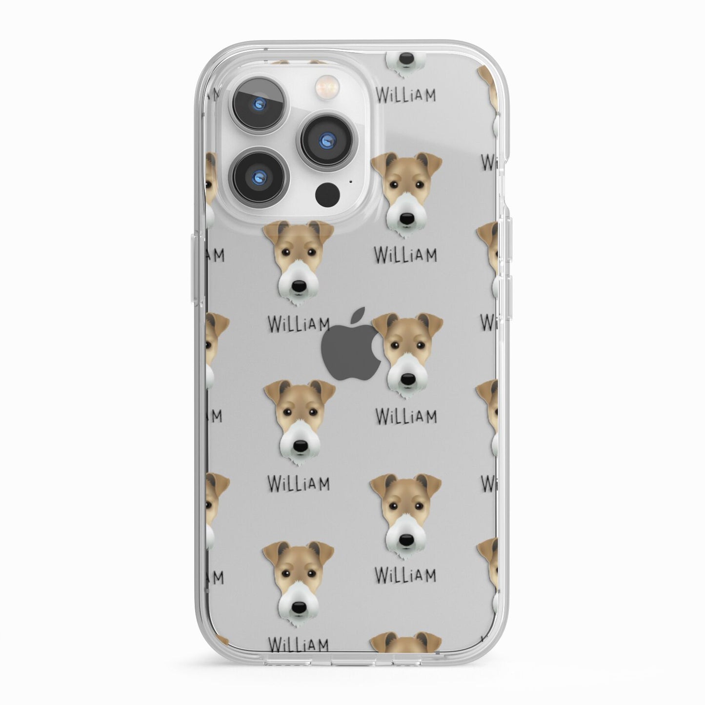 Fox Terrier Icon with Name iPhone 13 Pro TPU Impact Case with White Edges