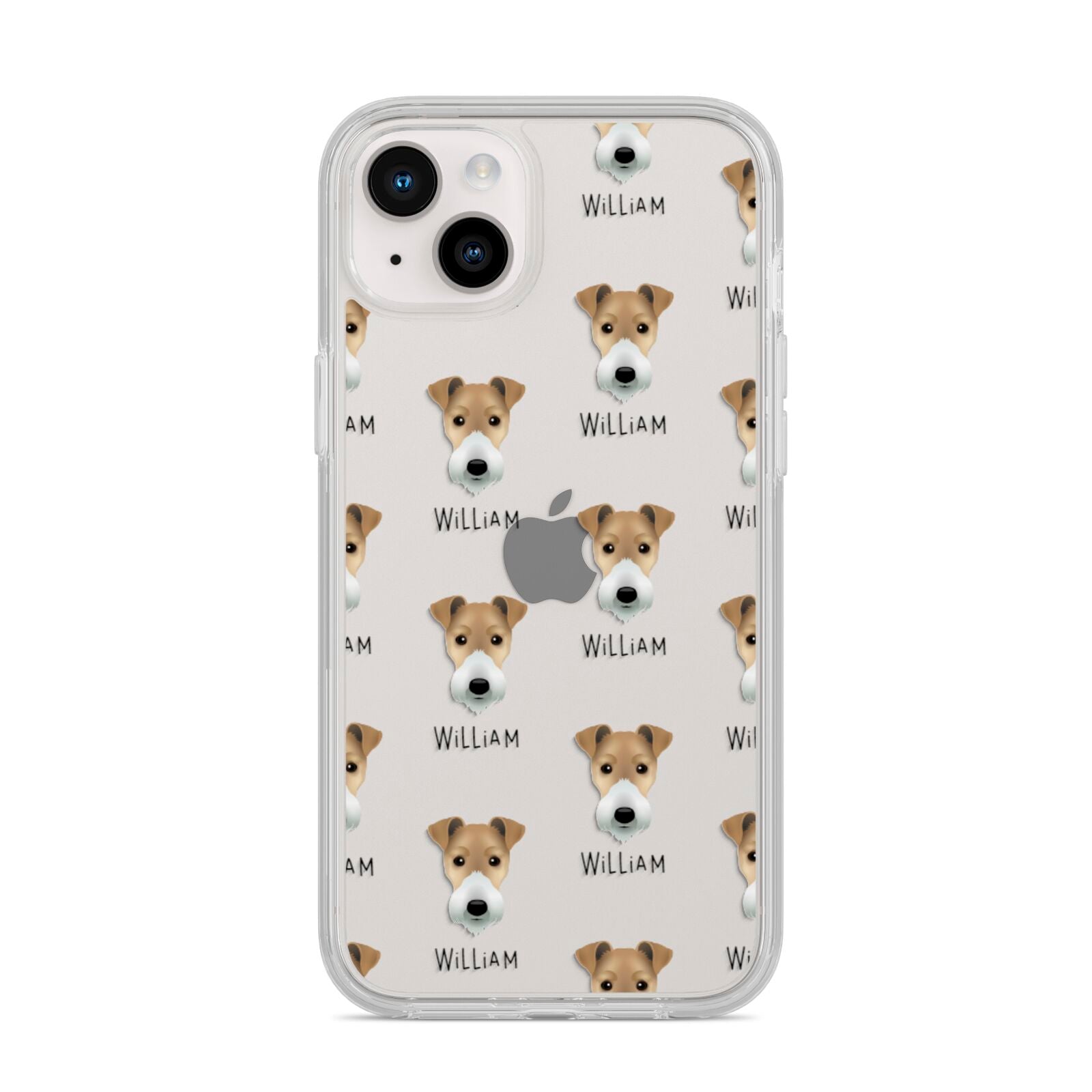 Fox Terrier Icon with Name iPhone 14 Plus Clear Tough Case Starlight