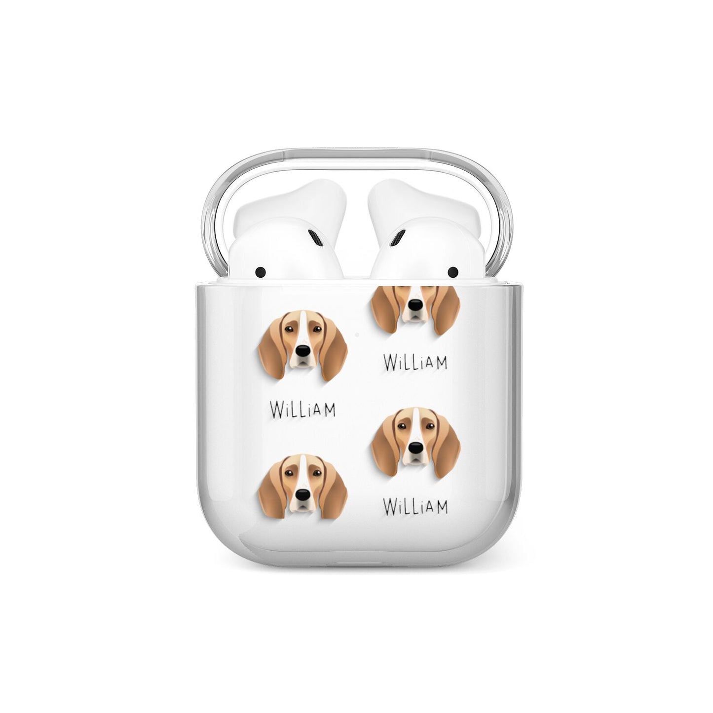 Foxhound Icon with Name AirPods Case