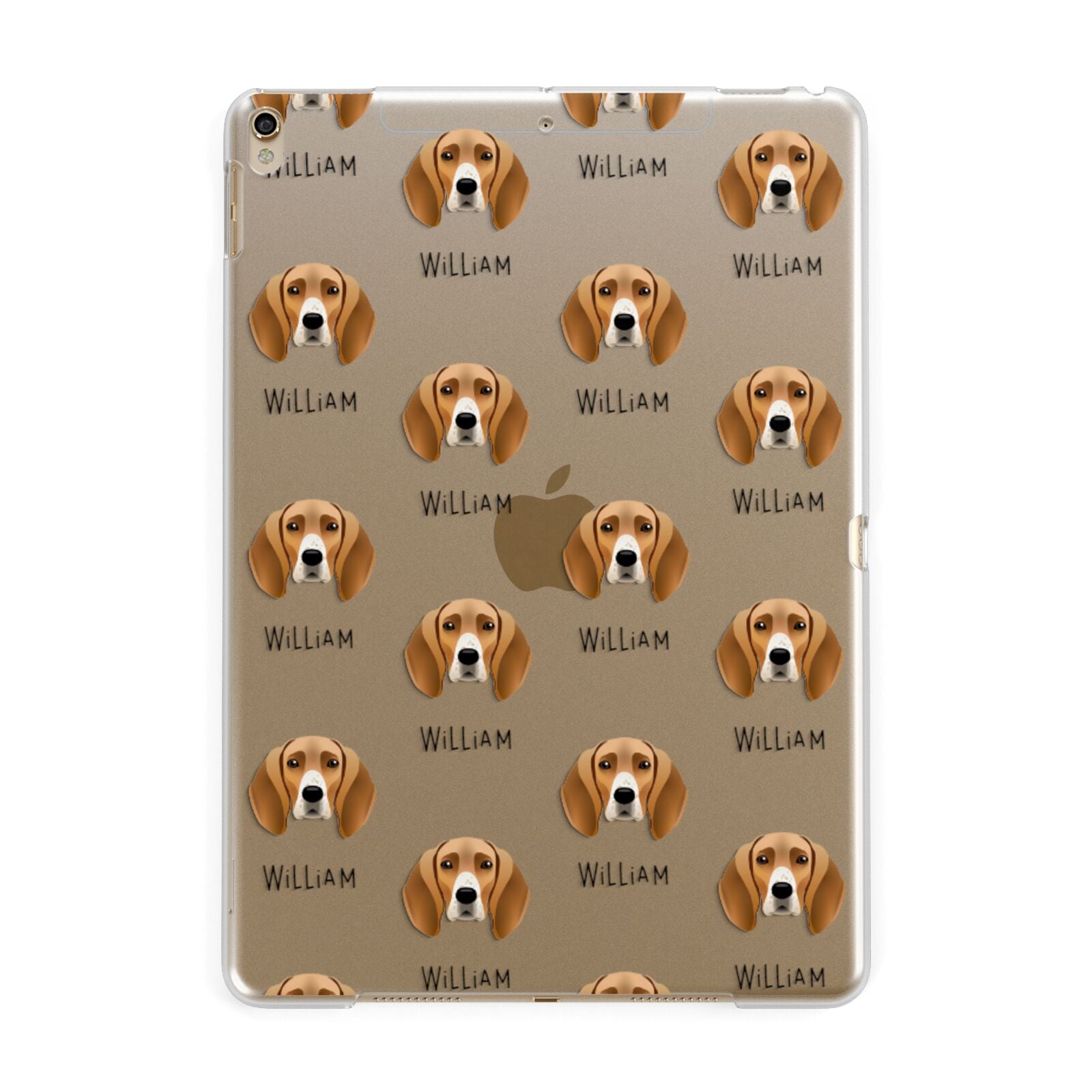 Foxhound Icon with Name Apple iPad Gold Case