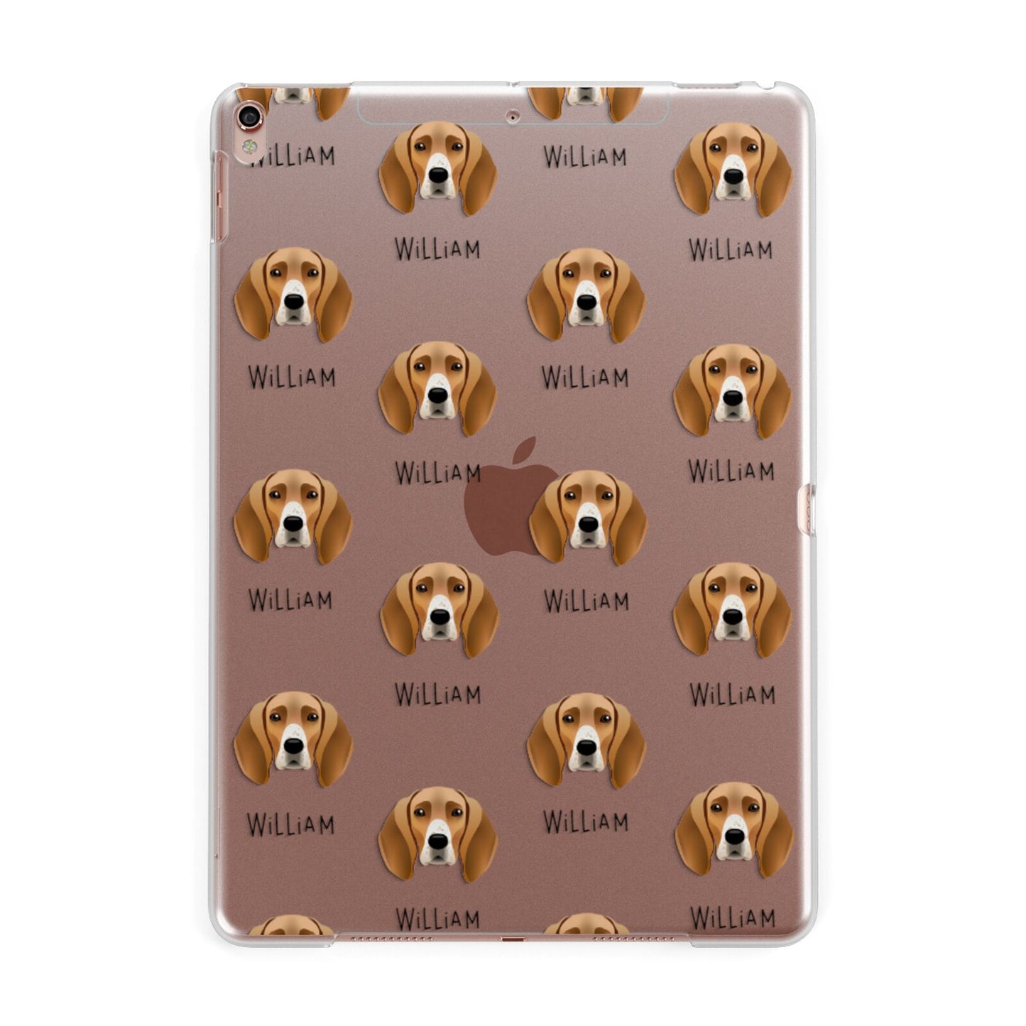 Foxhound Icon with Name Apple iPad Rose Gold Case