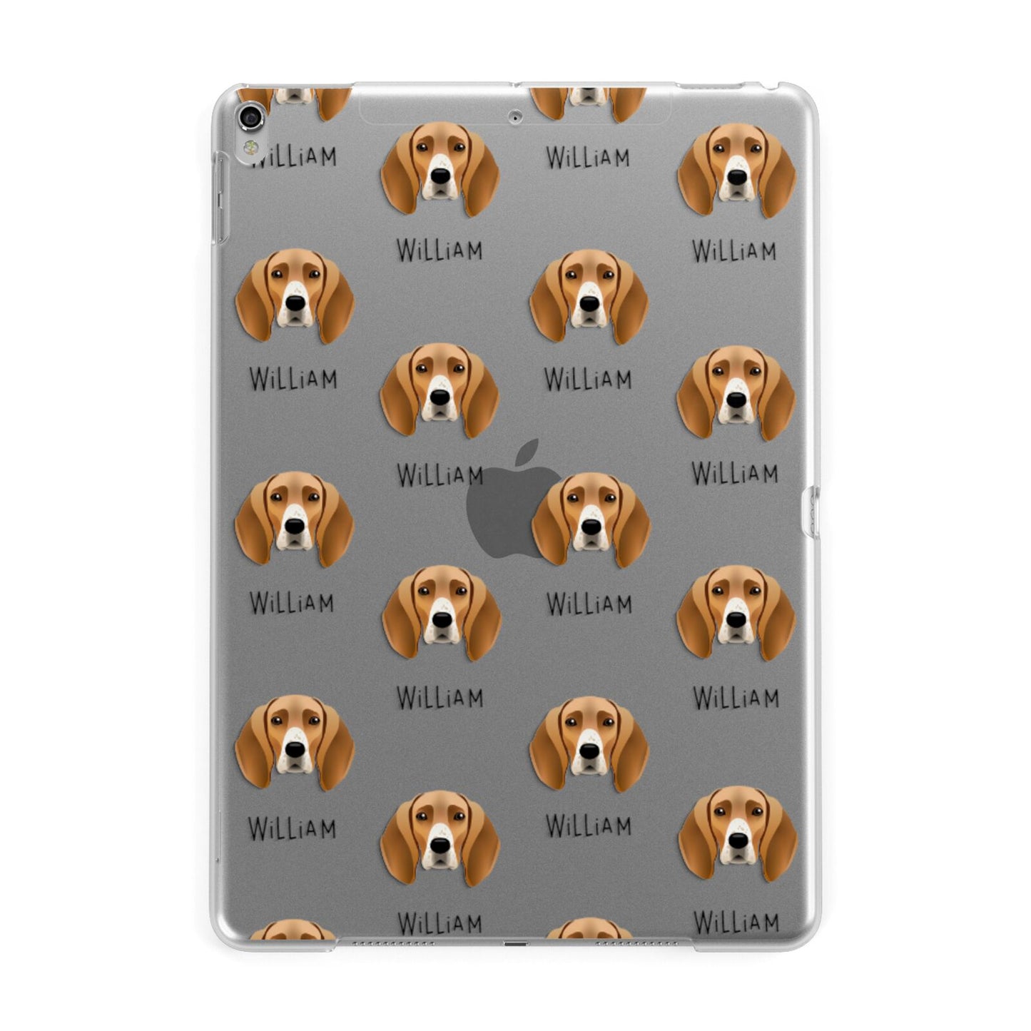 Foxhound Icon with Name Apple iPad Silver Case