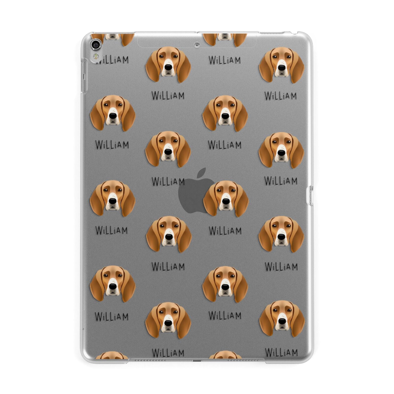 Foxhound Icon with Name Apple iPad Silver Case