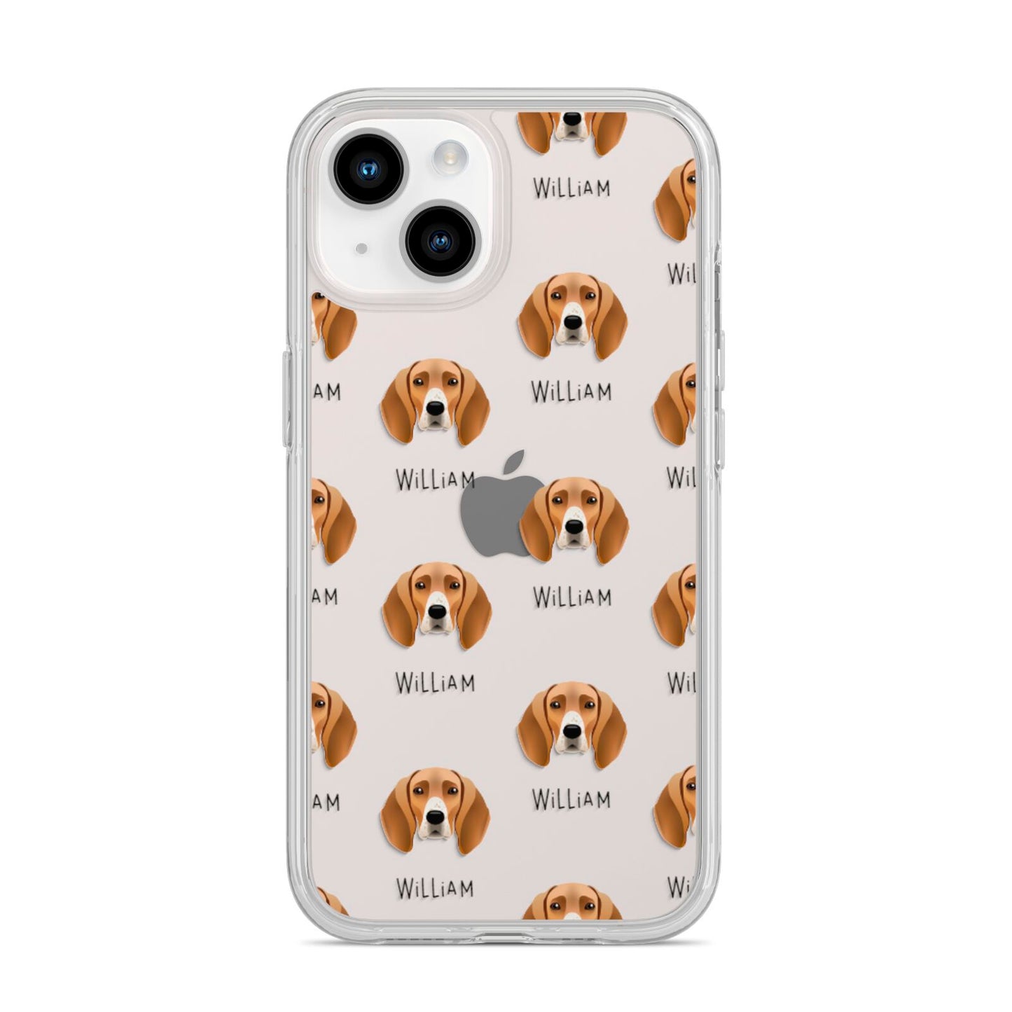 Foxhound Icon with Name iPhone 14 Clear Tough Case Starlight