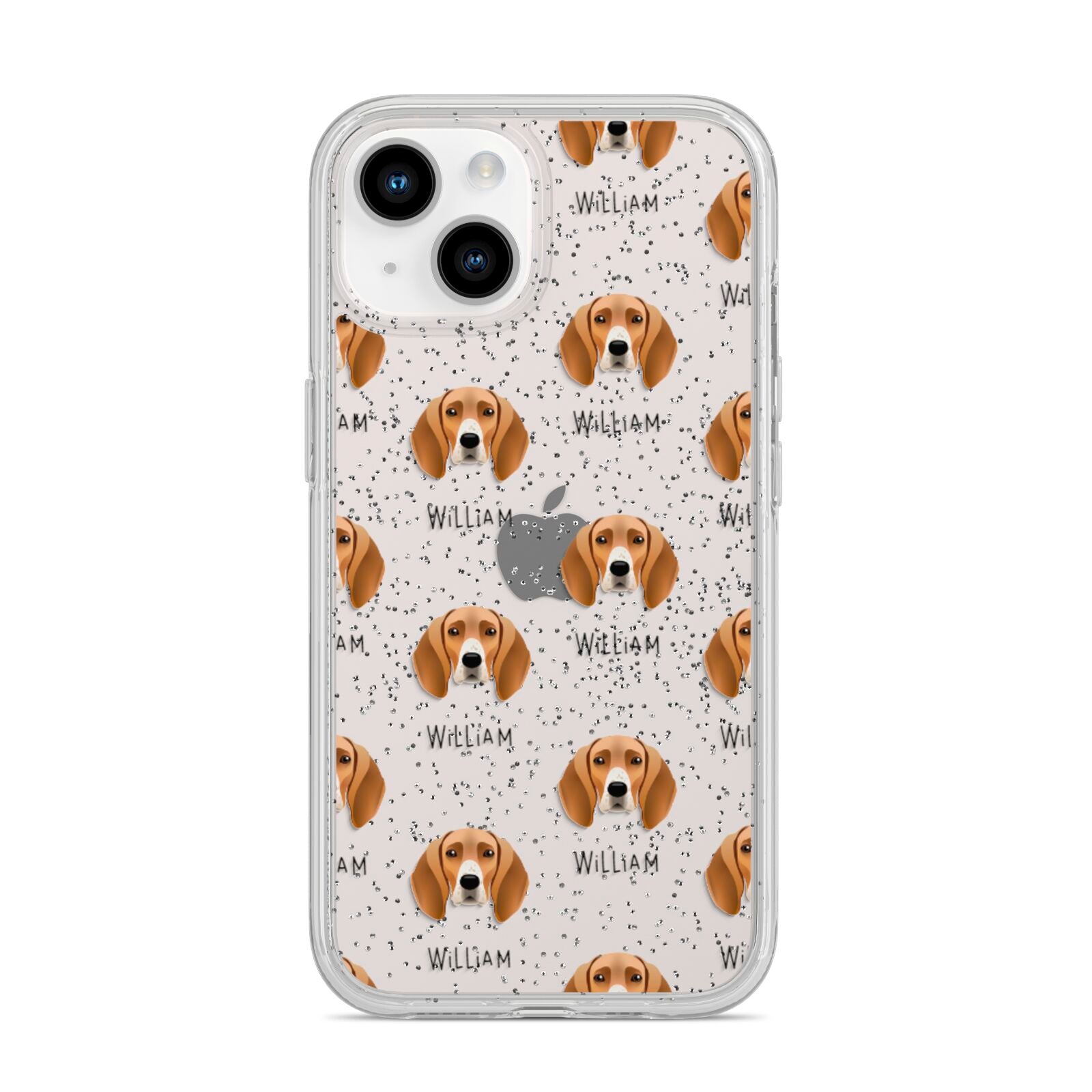 Foxhound Icon with Name iPhone 14 Glitter Tough Case Starlight